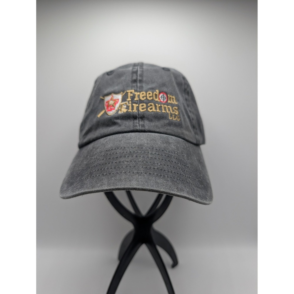 Freedom Firearms LLC KC Caps Gray Washed Cotton Adjustable Dad Hat Mens Baseball